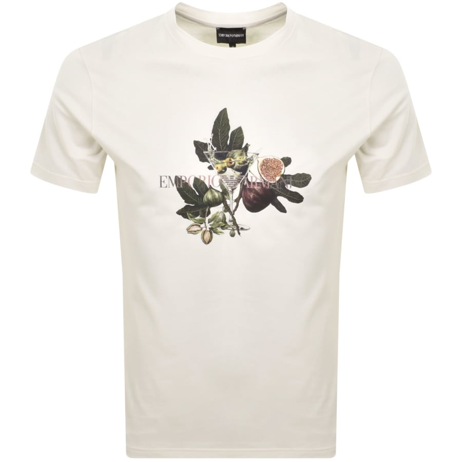 Emporio Armani Graphic Print T Shirt Star White | Mainline Menswear us